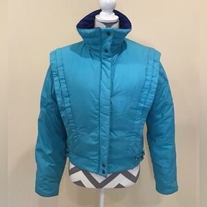 Snuggler Women's Turquoise Blue Puffer Ski Jacket